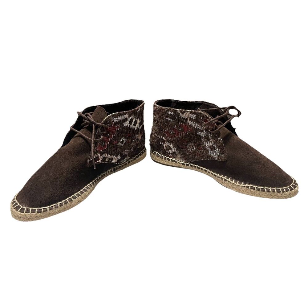 Veracruz Artisan Brown Suede & Tapestry Chukkas Women's Size 39 Made In Spain